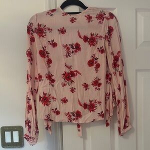 Lovers + Friends Pink Floral Blouse open back